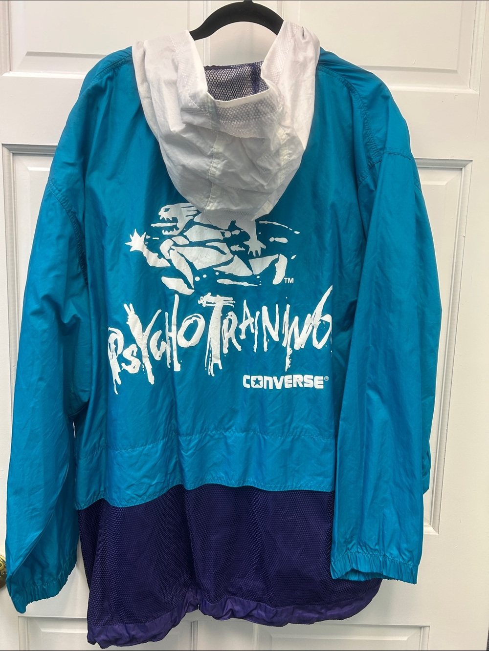 1990s Converse "Psycho Training" USA Team Olympics Nylon Windbreaker Jacket Hood